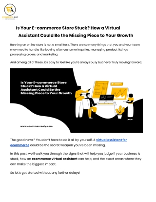 Is Your E-commerce Store Stuck_ How a Virtual Assistant Could Be the Missing Piece to Your Growth