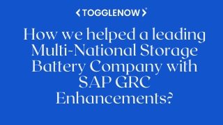 how we helped a leading multi national storage