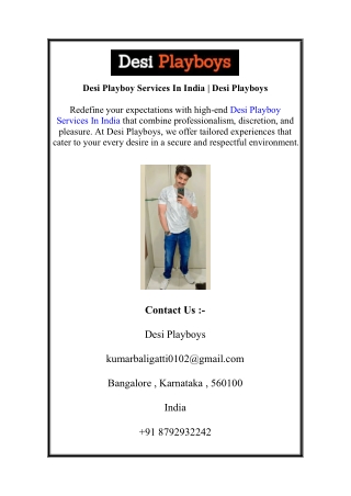 Desi Playboy Services In India | Desi Playboys