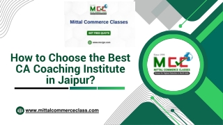 How to Choose the Best CA Coaching Institute in Jaipur