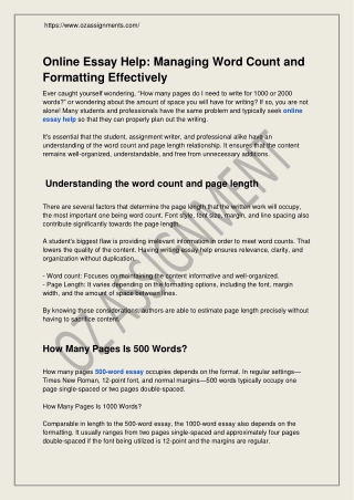 Online Essay Help