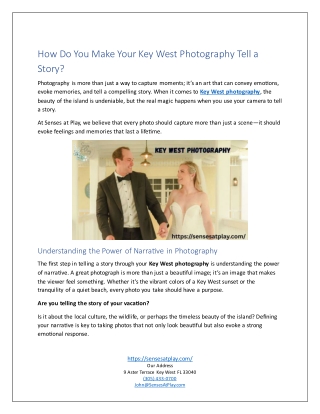 How Do You Make Your Key West Photography Tell a Story