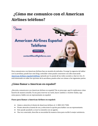 ¿Cómo puedo llamar a American Airlines?