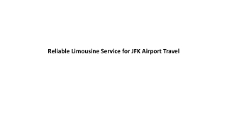 Luxury JFK Limousine Service for Airport Travel