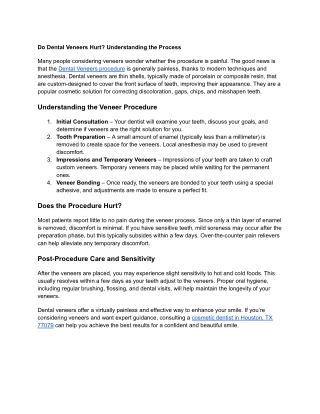 Do Dental Veneers Hurt_ Understanding the Process