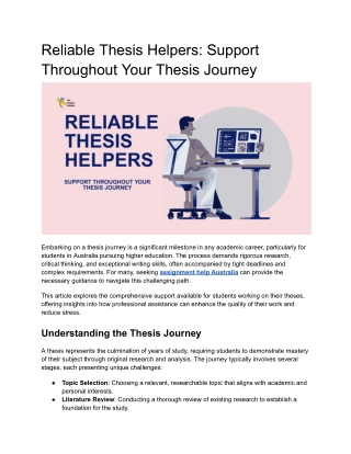 Reliable Thesis Helpers_ Support Throughout Your Thesis Journey