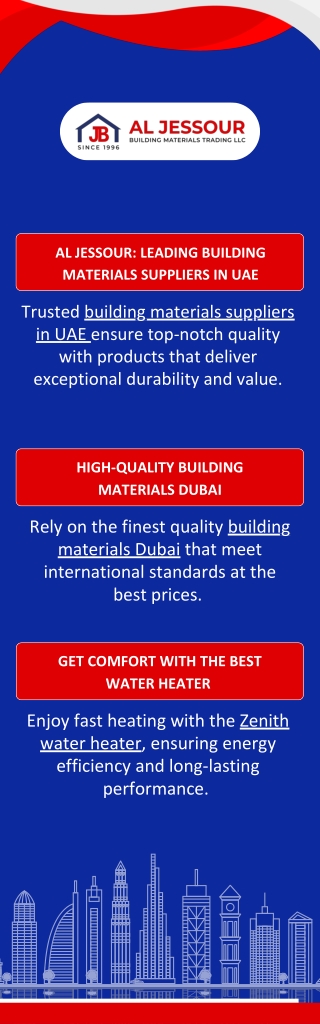 AL JESSOUR LEADING BUILDING MATERIALS SUPPLIERS IN UAE