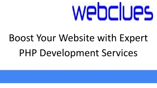 Boost Your Website with Expert PHP Development Services