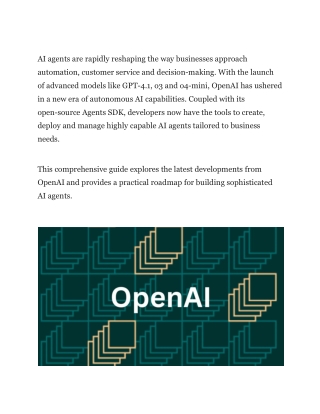 The Architecture of Autonomy Powered by OpenAI