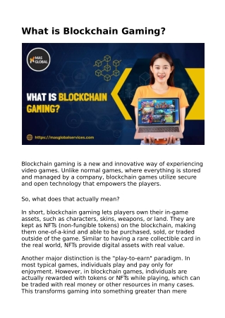 What is Blockchain Gaming?