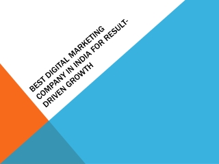 Best Digital Marketing Company India