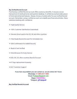 Buy Verified Revolut Account