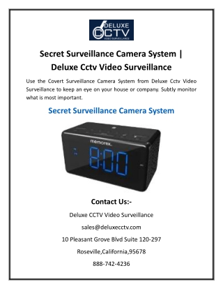 Secret Surveillance Camera System