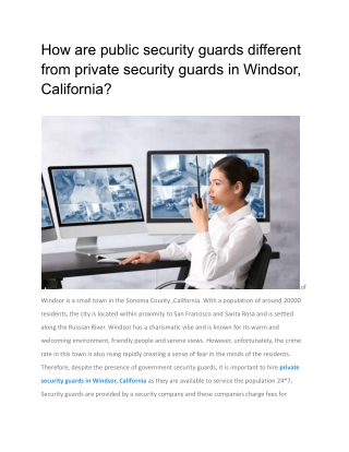 how are public security guards different from