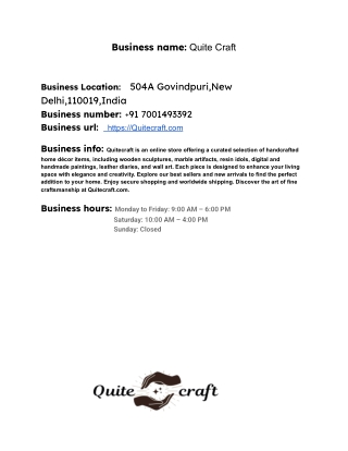 Quitecraft