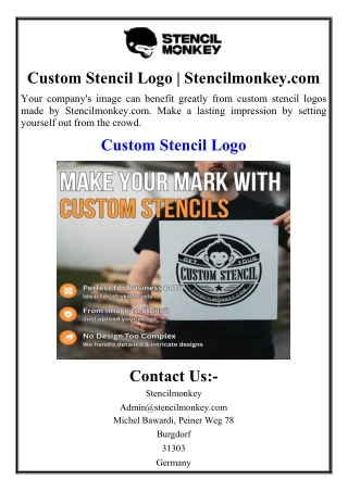Custom Stencil Logo | Stencilmonkey.com