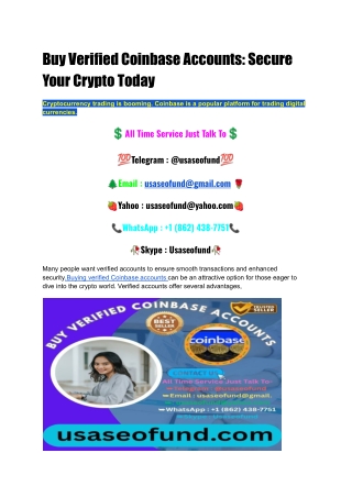 buy verified coinbase accounts secure your crypto