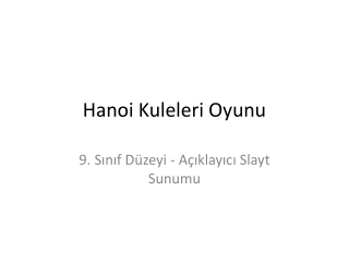 hanoi kuleleri oyunu