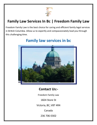 Family Law Services In Bc