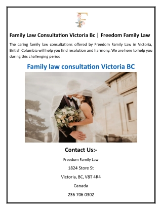 Family Law Consultation Victoria Bc