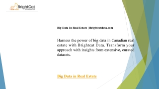 big data in real estate brightcatdata com