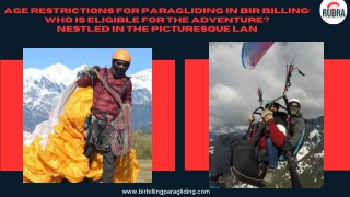 Age Restrictions For Paragliding in Bir Billing: Who is Eligible For The Adventu
