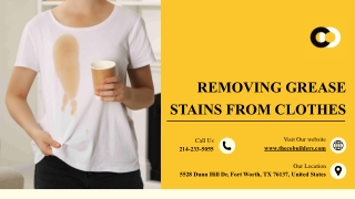 Effective Tips to Clean Grease from Clothes