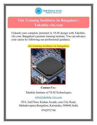 unleash your complete potential in vlsi design