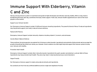 immune support with elderberry vitamin c and zinc