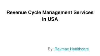 revenue cycle management services in usa