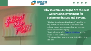 Why Custom LED Signs Are the Best Advertising Investment for Businesses in 2025 and Beyond