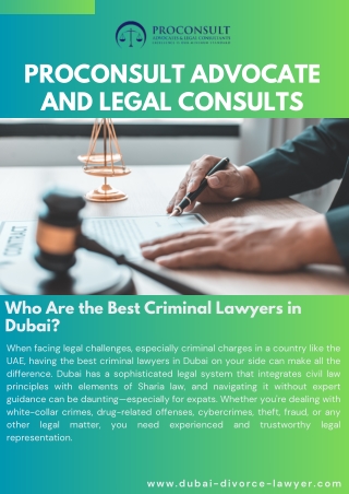 Who Are the Best Criminal Lawyers in Dubai