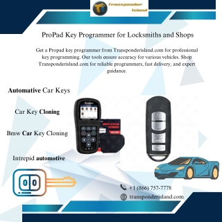 ProPad Key Programmer for Locksmiths and Shops