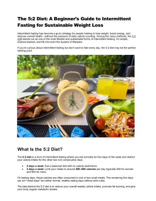 the 5 2 diet a beginner s guide to intermittent