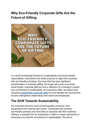 Why Eco-Friendly Corporate Gifts Are the Future of Gifting