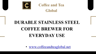 Durable Stainless Steel Coffee Brewer for Everyday Use