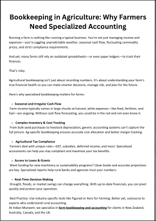 Why Specialized Bookkeeping Is Crucial for Modern Farms