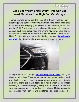 Broadbeach car wash