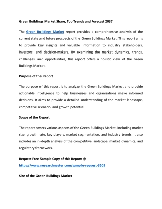 green buildings market share top trends