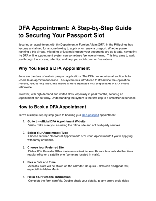 dfa appointment a step by step guide to securing