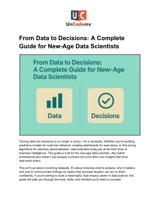 From Data to Decisions_ A Complete Guide for New-Age Data Scientists