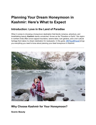 _Honeymoon in Kashmir