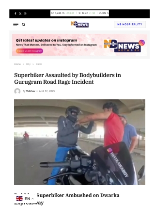 Superbiker Assaulted by Bodybuilders in Gurugram Road Rage Incident