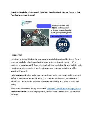 prioritize workplace safety with iso 45001