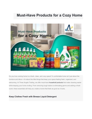 Must-Have Products for a Cozy Home