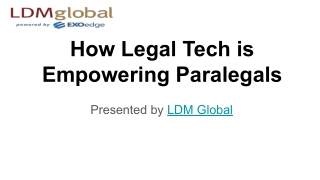 How Legal Tech is Empowering Paralegals