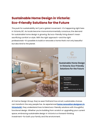 Sustainable Home Design in Victoria_ Eco-Friendly Solutions for the Future