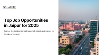 Top Job Opportunities in Jaipur for 2025