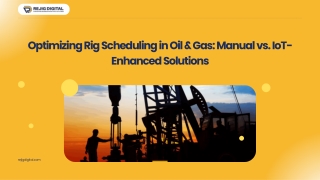optimizing rig scheduling in oil gas manual