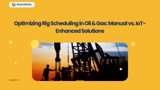 optimizing rig scheduling in oil gas manual